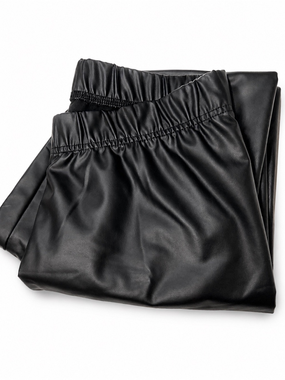 Black Faux Leather  Bottoms